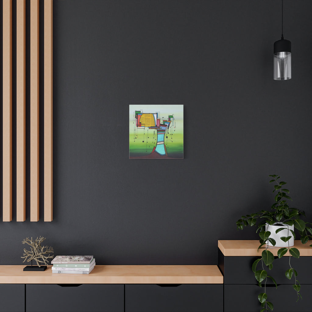Figurative Geometric Matte Canvas Art Name is "Olive Tree2"