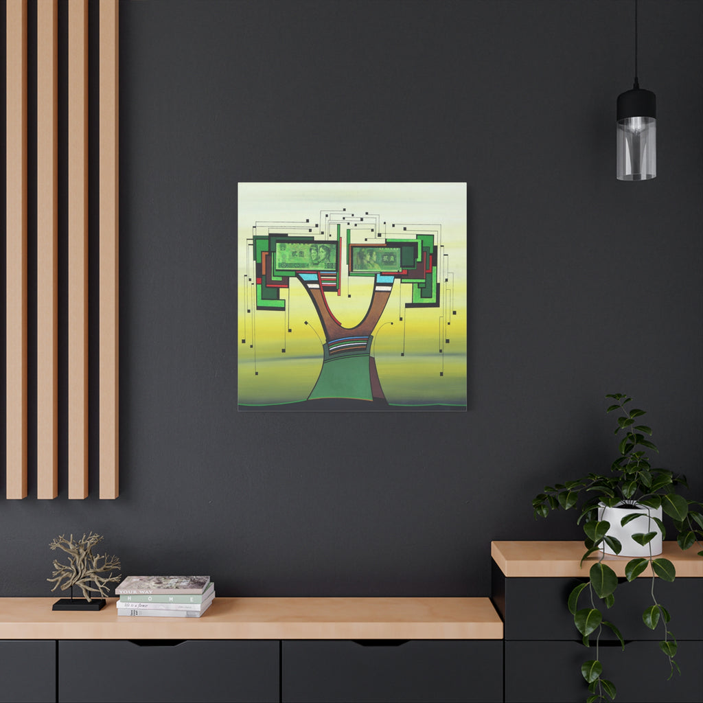 Figurative Geometric Matte Canvas Art Name is "Trees4" ON SALE!