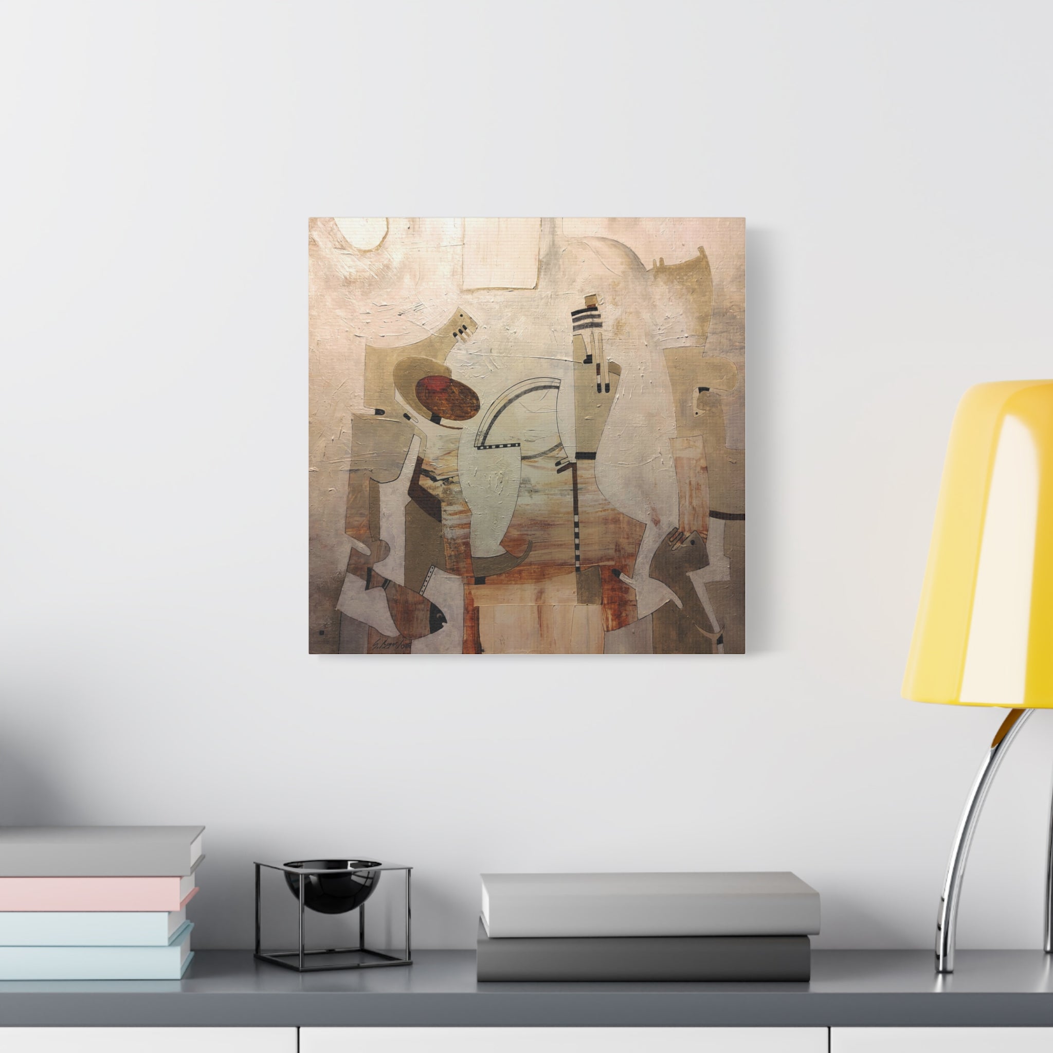 Abstract Geometric Matte Canvas Art Name is Anatolian Figure