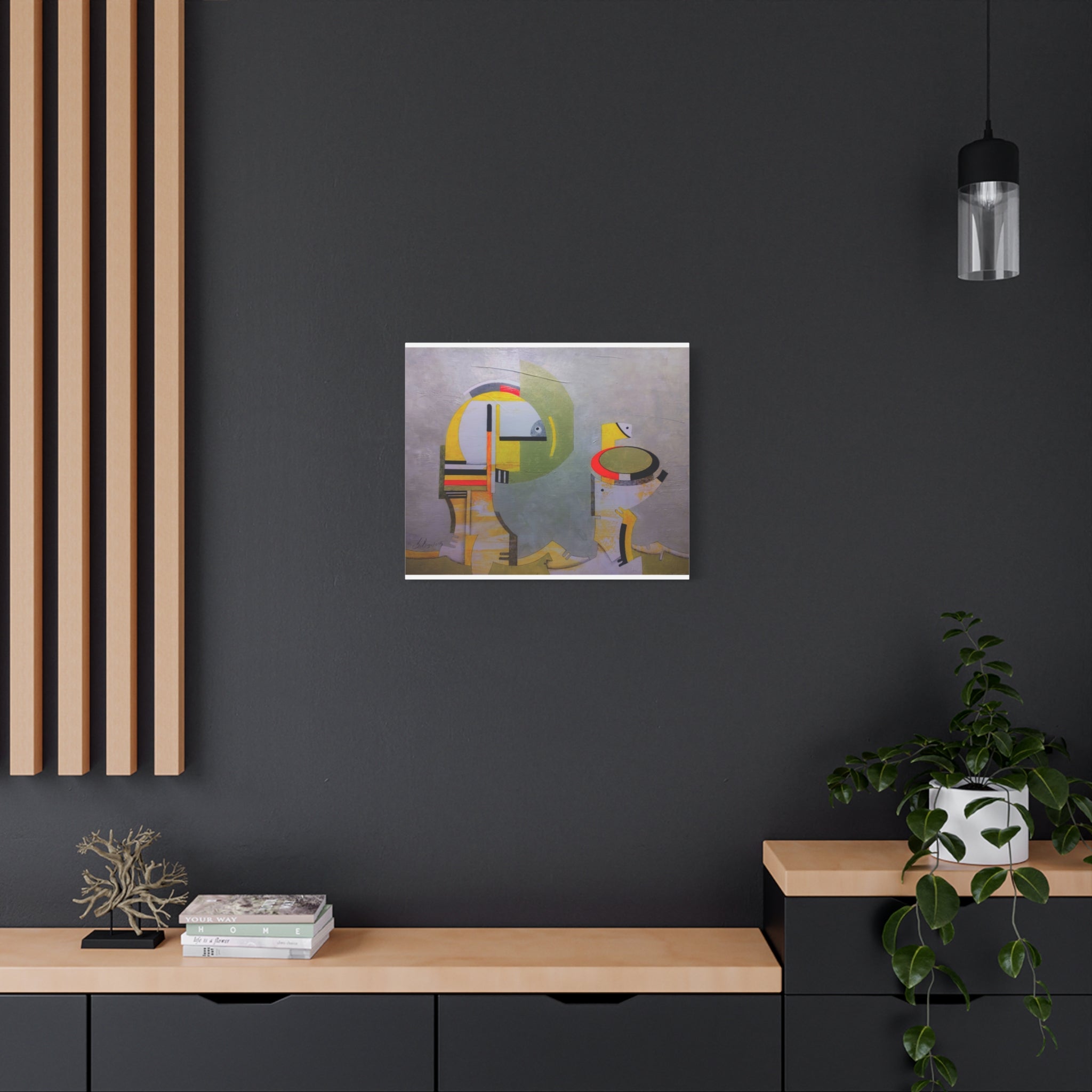 Abstract Geometric Matte Canvas Art Name is "Anatolian Myths"