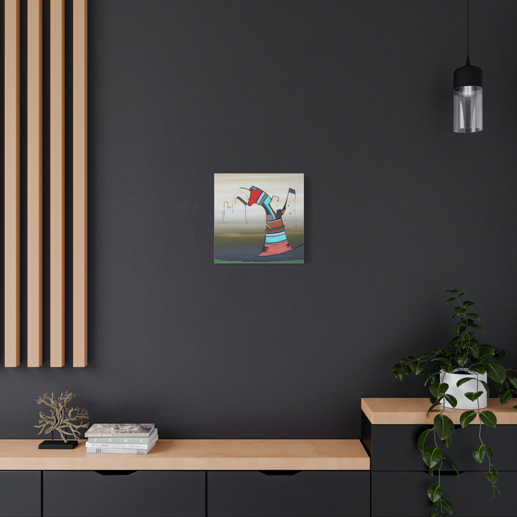 Copy of Figurative Geometric Matte Canvas Art Name is "Praying Mantis"