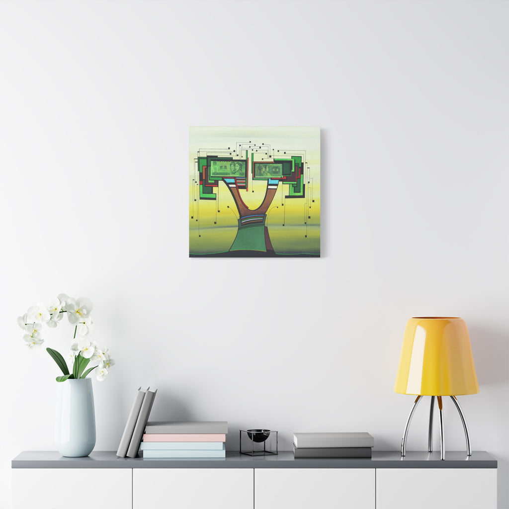 Figurative Geometric Matte Canvas Art Name is "Trees4" ON SALE!