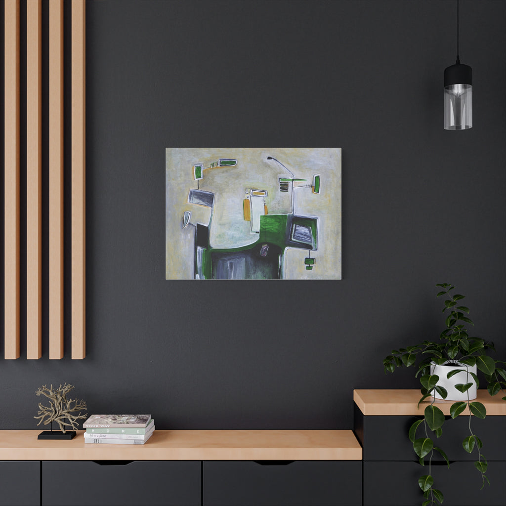 Abstract Geometric Matte Canvas Art Name is "Abstract Tree"