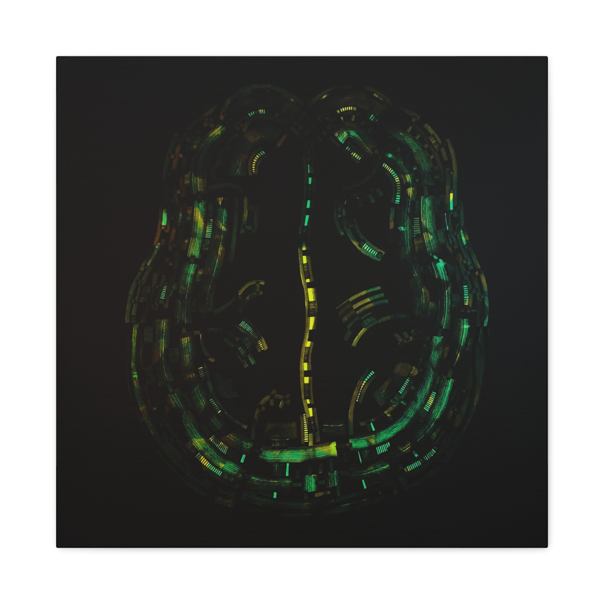 Copy of Figurative Geometric Matte Canvas Art Name is "Brain"