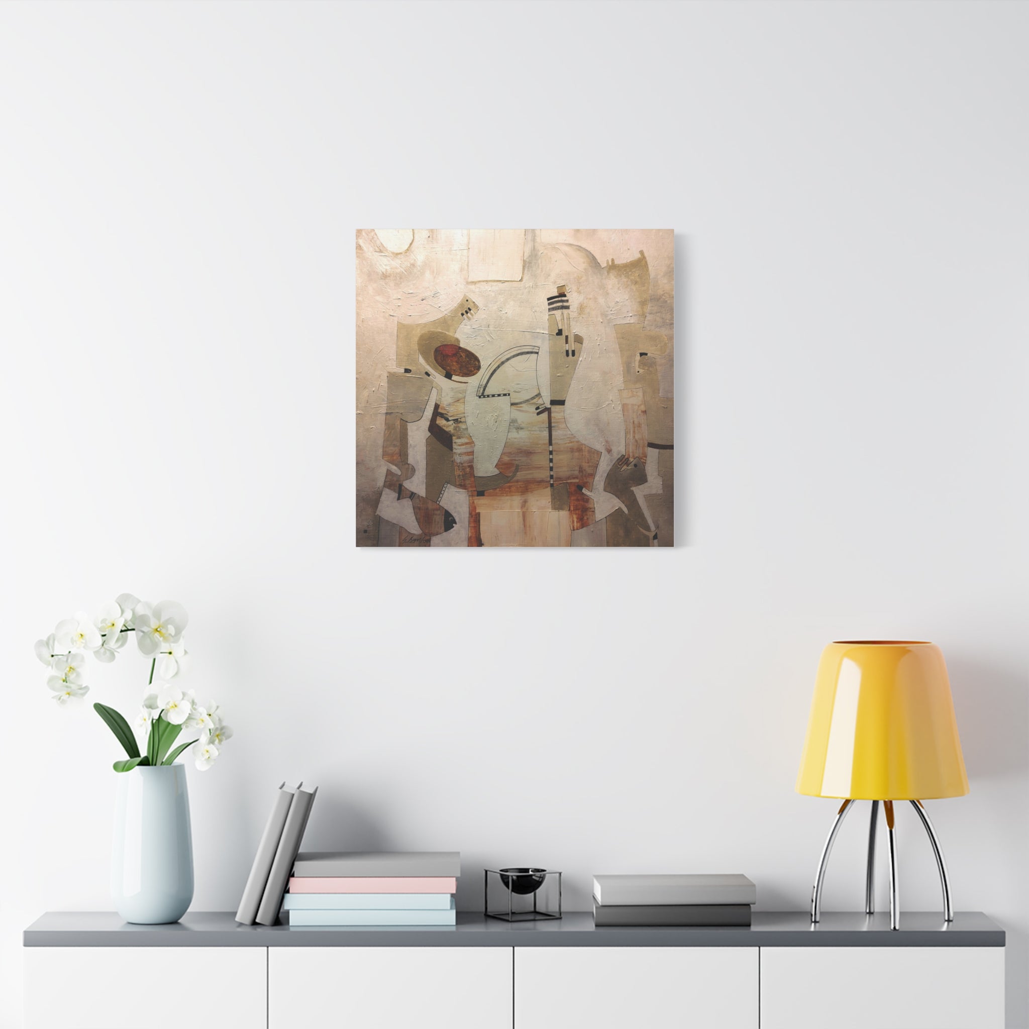 Abstract Geometric Matte Canvas Art Name is Anatolian Figure