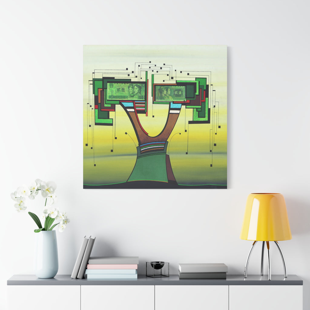 Figurative Geometric Matte Canvas Art Name is "Trees4" ON SALE!