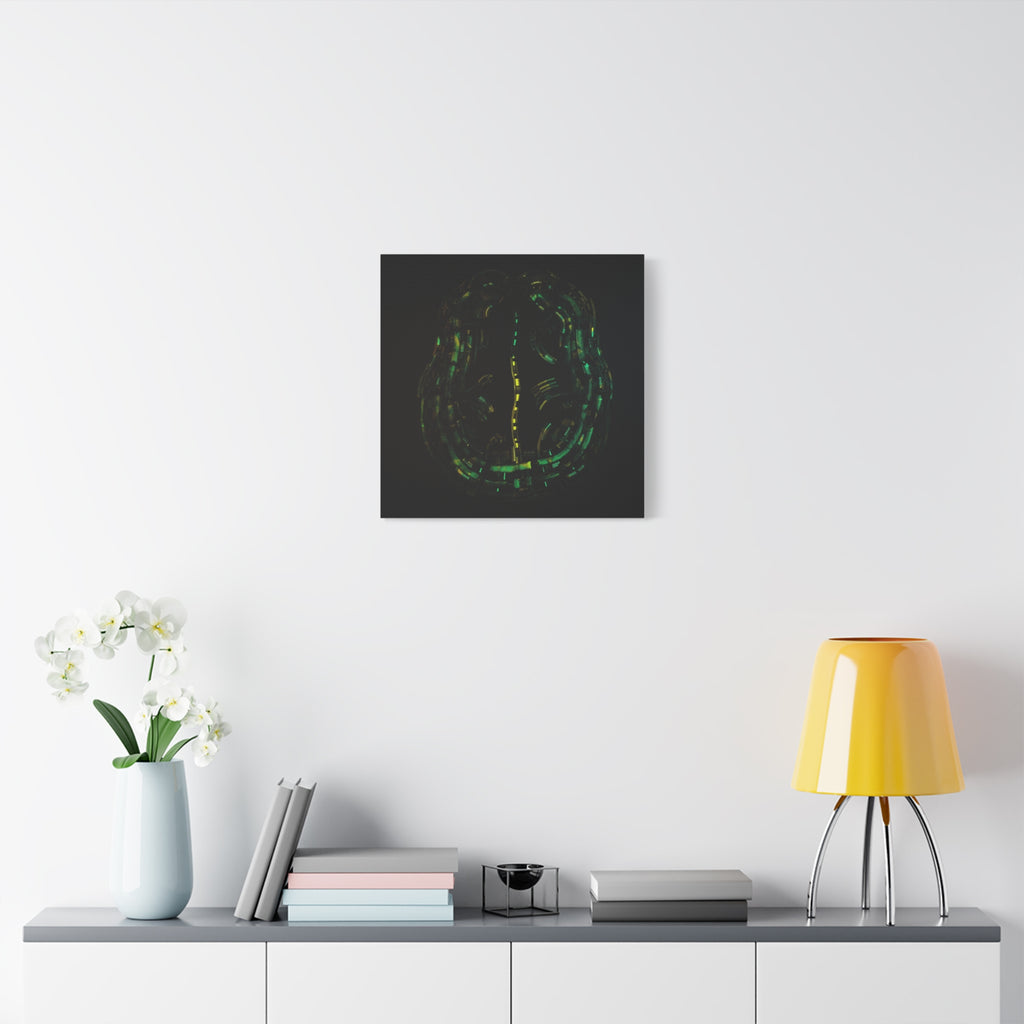 Figurative Geometric Matte Canvas Art Name is "Brain"