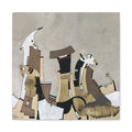 Figurative Geometric Matte Canvas Art Name is "Other Worlds"
