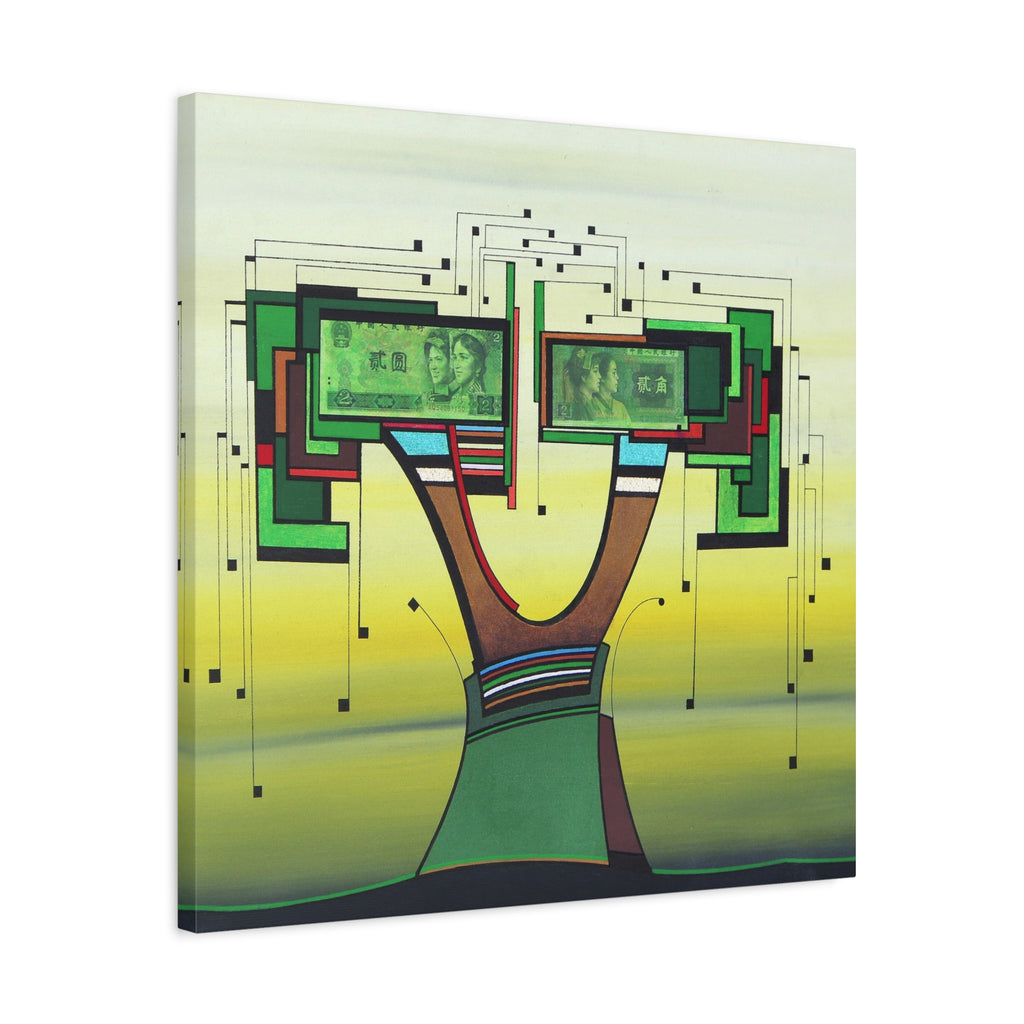Figurative Geometric Matte Canvas Art Name is "Trees4" ON SALE!