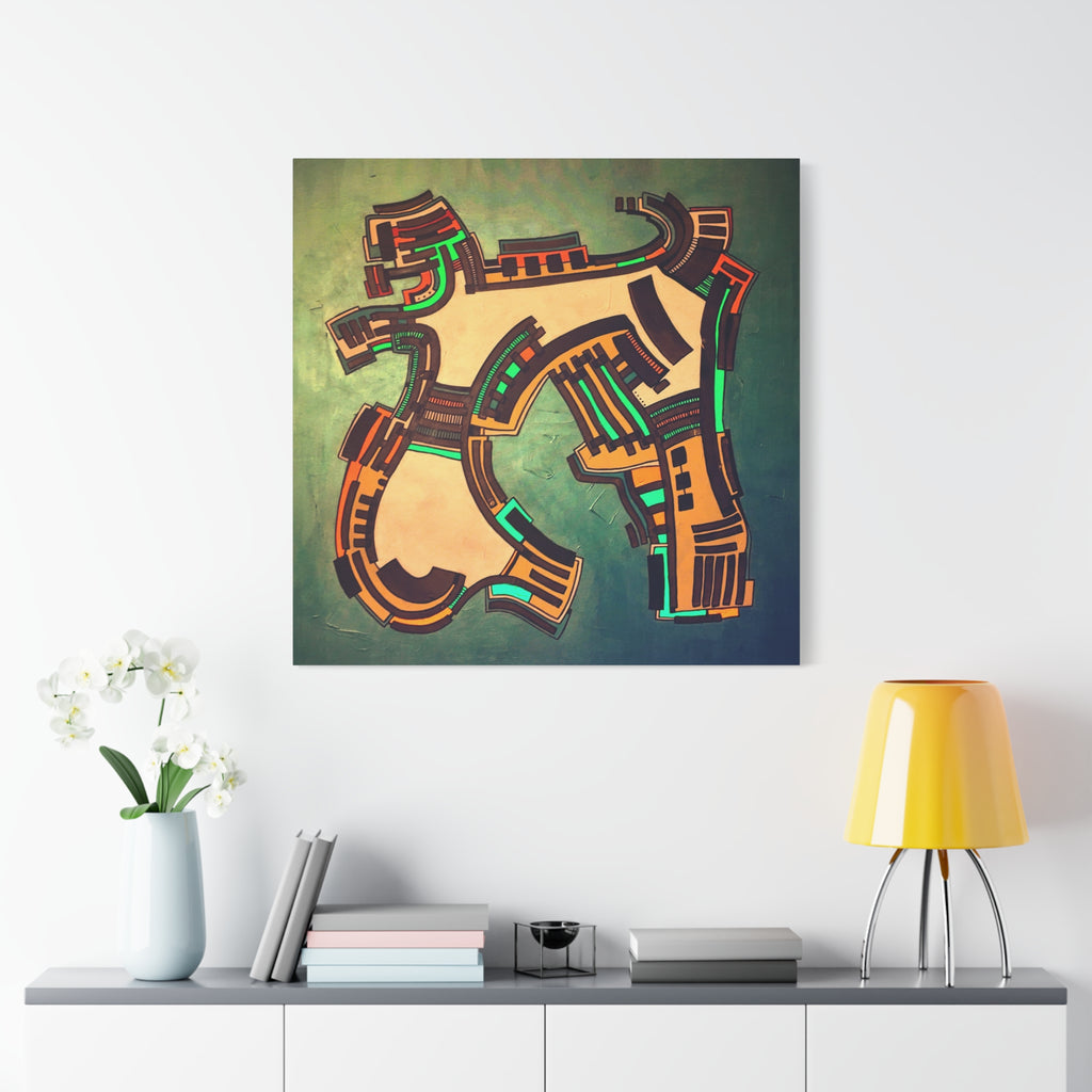 Figurative Geometric Matte Canvas Art Name is "Gen2"