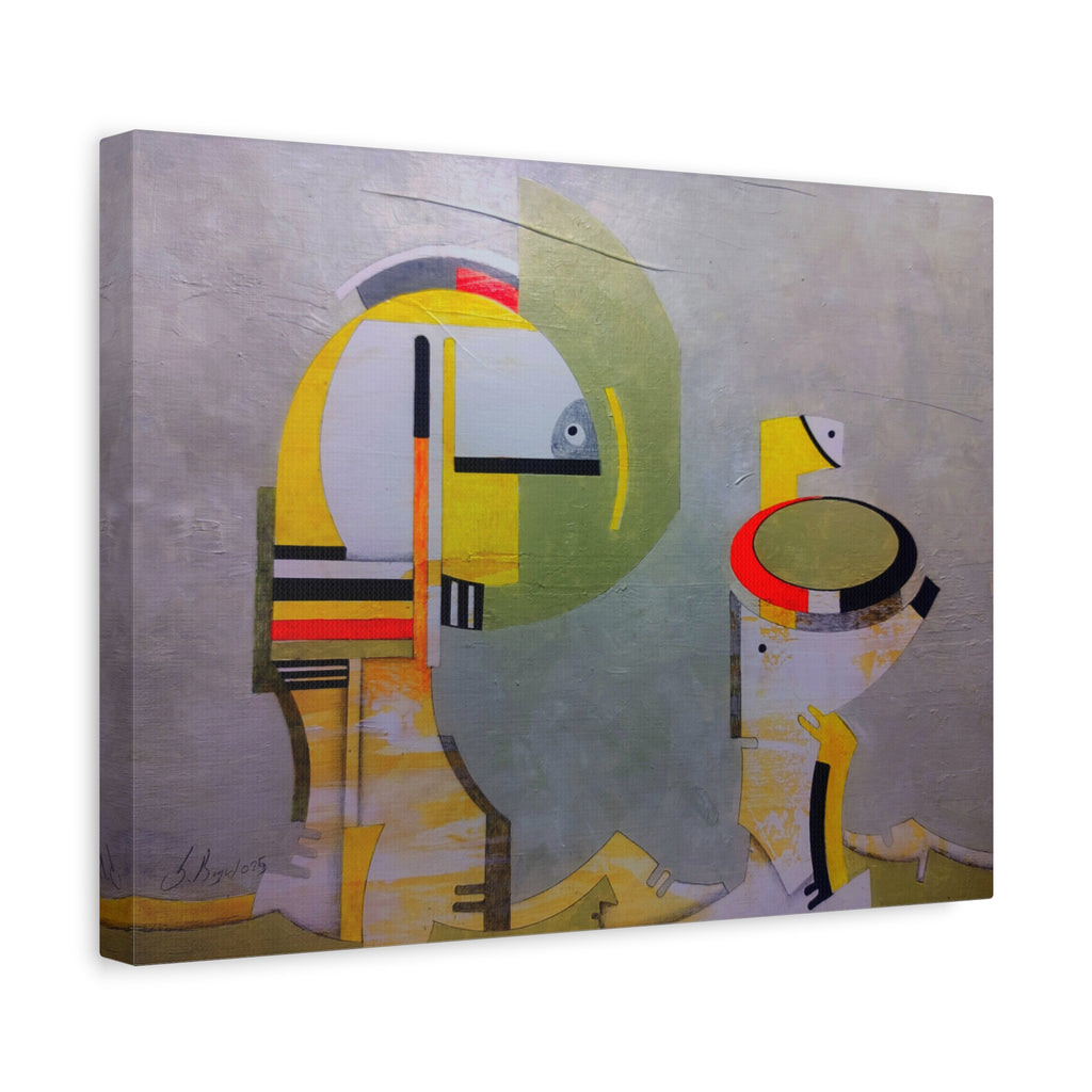 Abstract Geometric Matte Canvas Art Name is "Anatolian Myths"