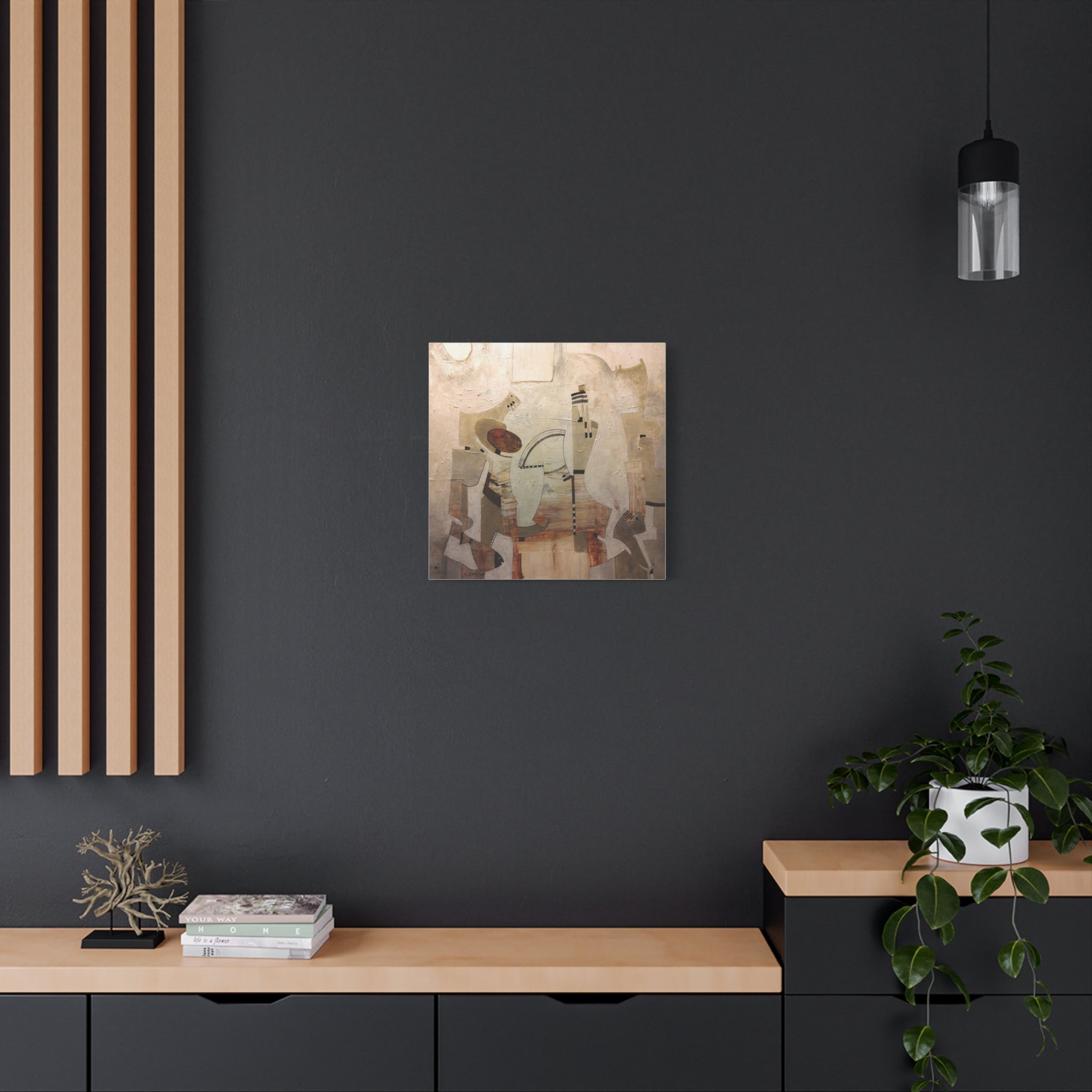 Abstract Geometric Matte Canvas Art Name is Anatolian Figure