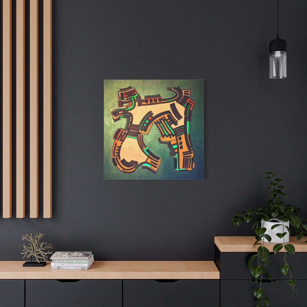 Figurative Geometric Matte Canvas Art Name is "Gen2"