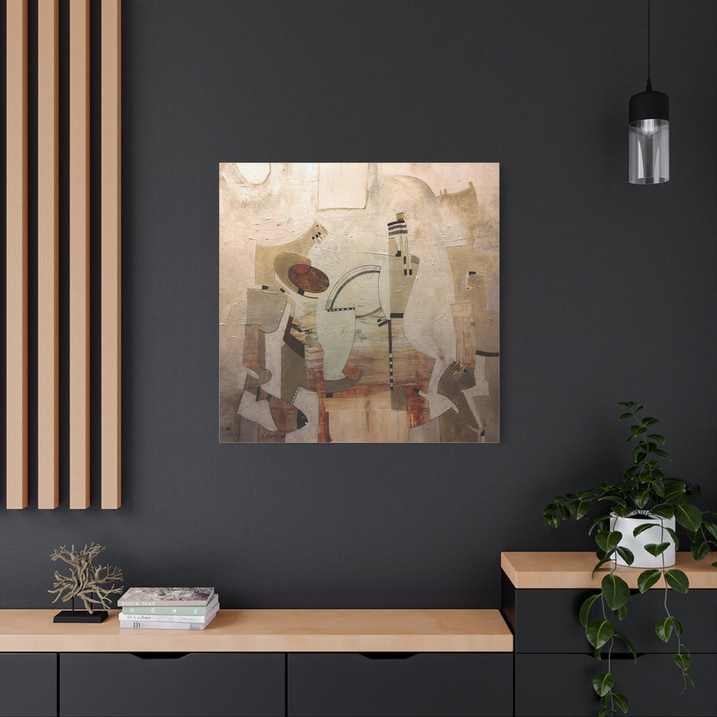 Abstract Geometric Matte Canvas Art Name is Anatolian Figure