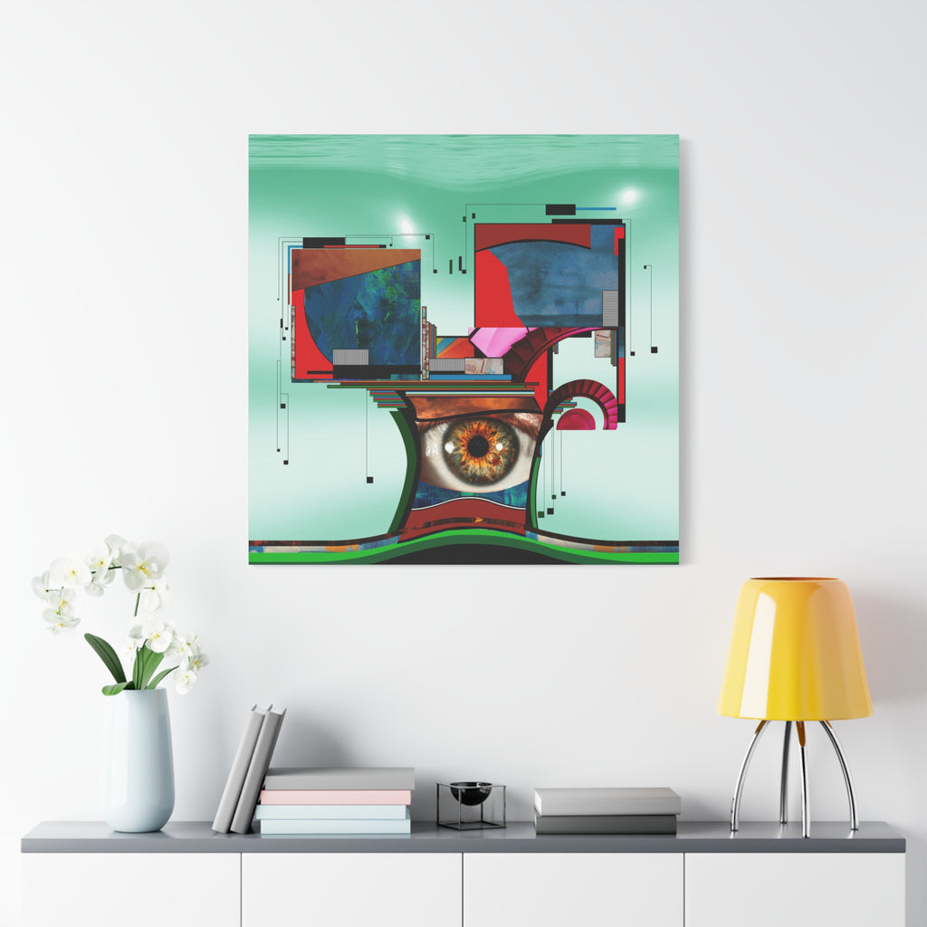 Figurative Geometric Matte Canvas Art Name is "Trees2"