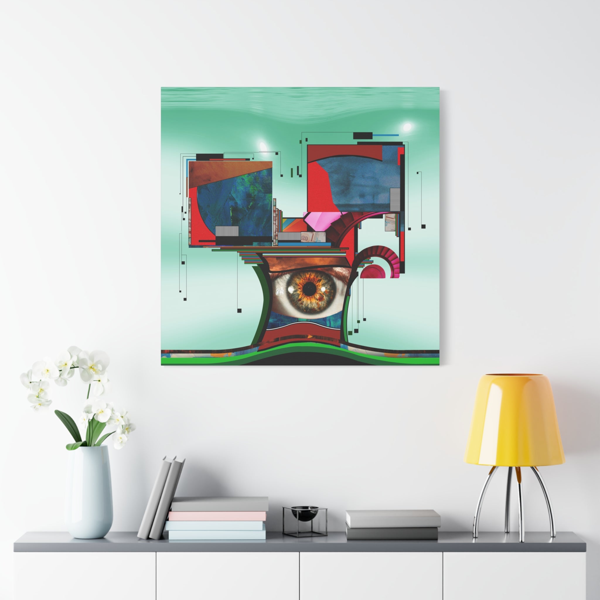 Figurative Geometric Matte Canvas Art Name is "Trees2"