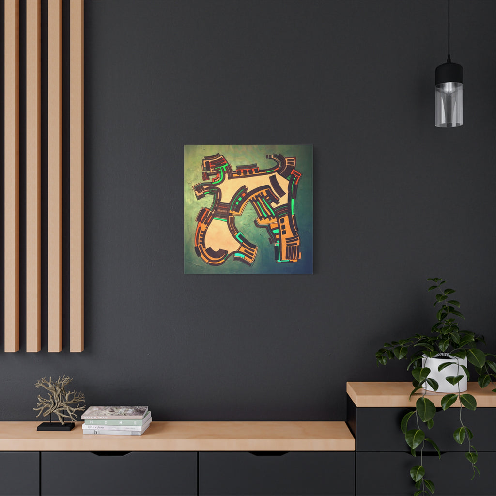 Figurative Geometric Matte Canvas Art Name is "Gen2"