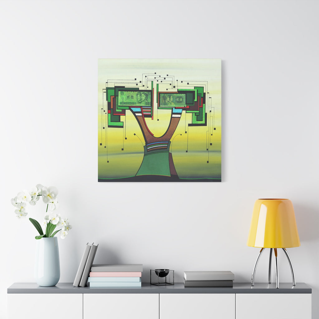 Figurative Geometric Matte Canvas Art Name is "Trees4" ON SALE!