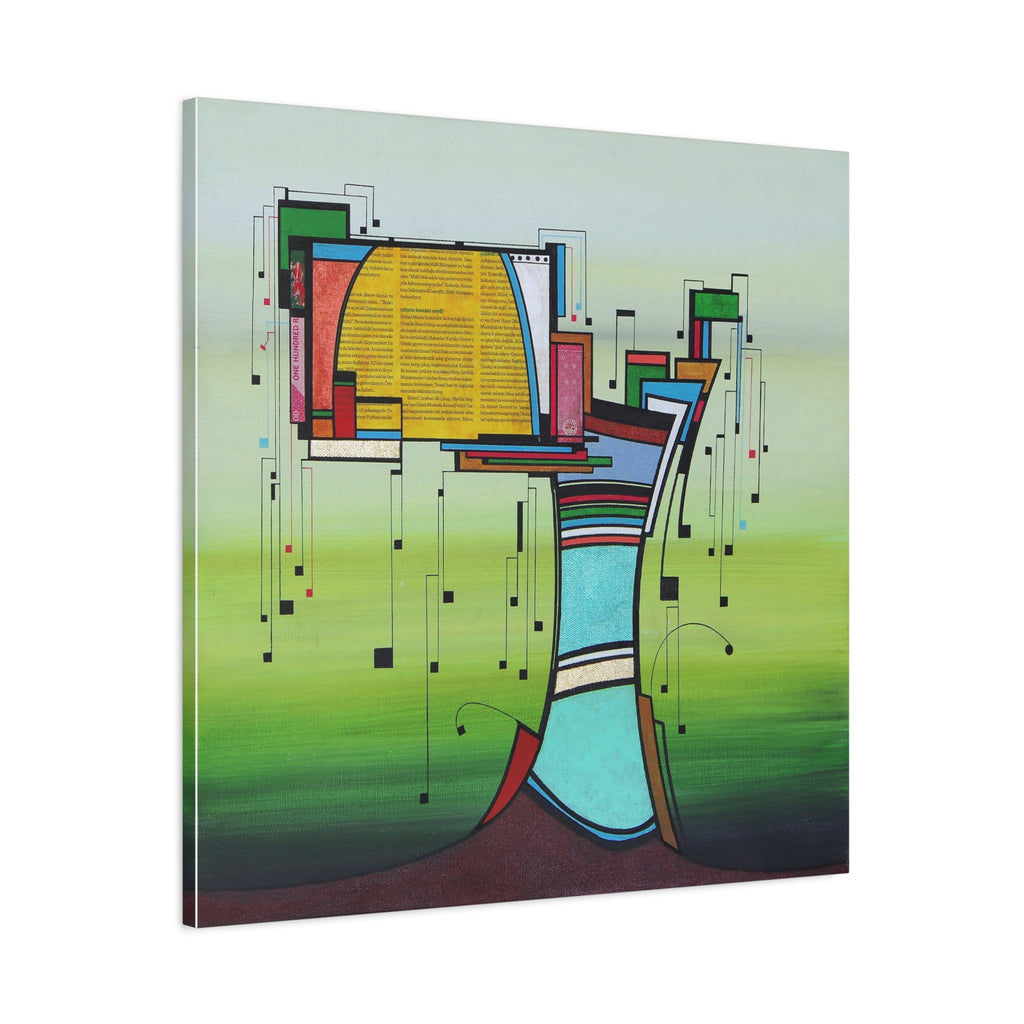 Figurative Geometric Matte Canvas Art Name is "Olive Tree2"