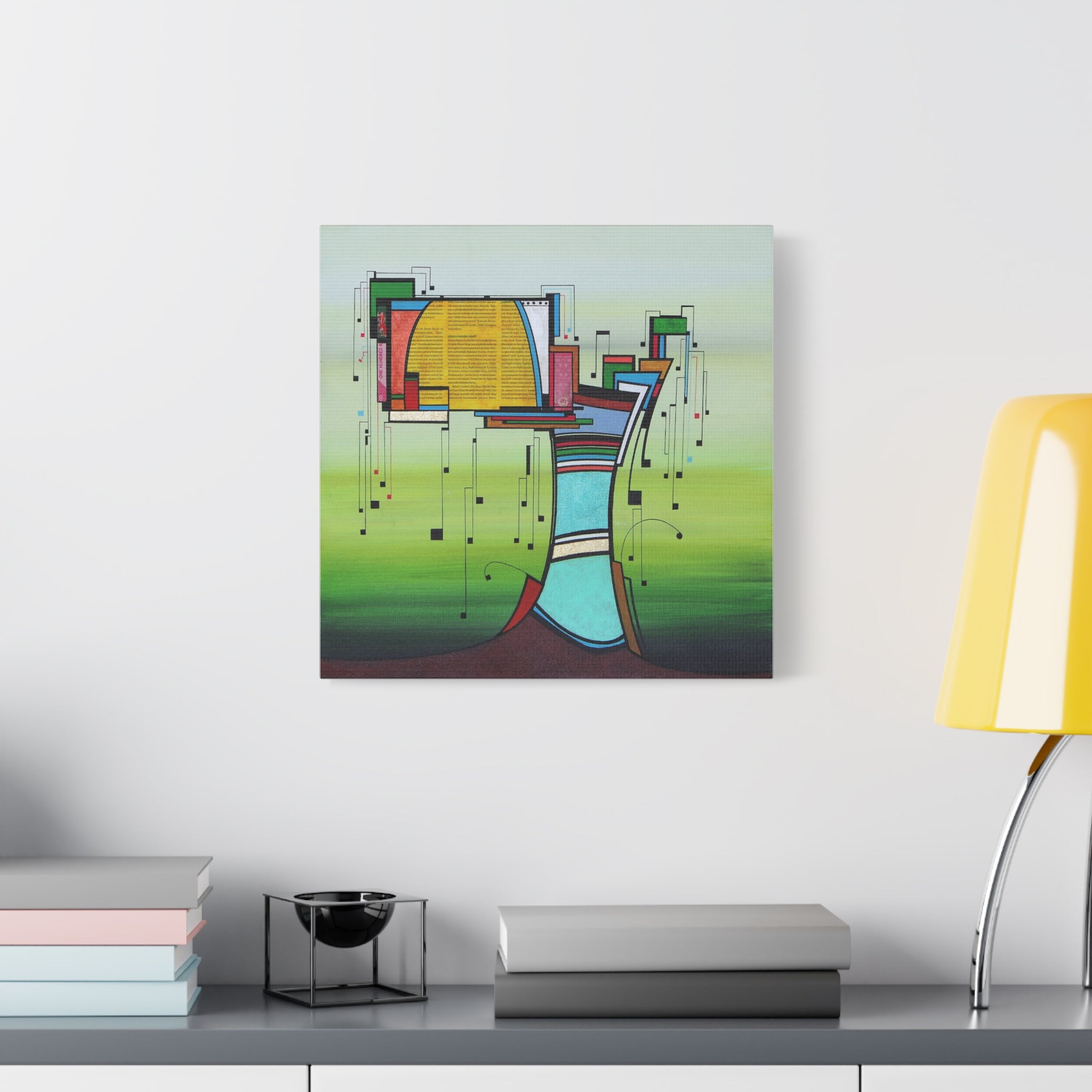 Figurative Geometric Matte Canvas Art Name is "Olive Tree2"