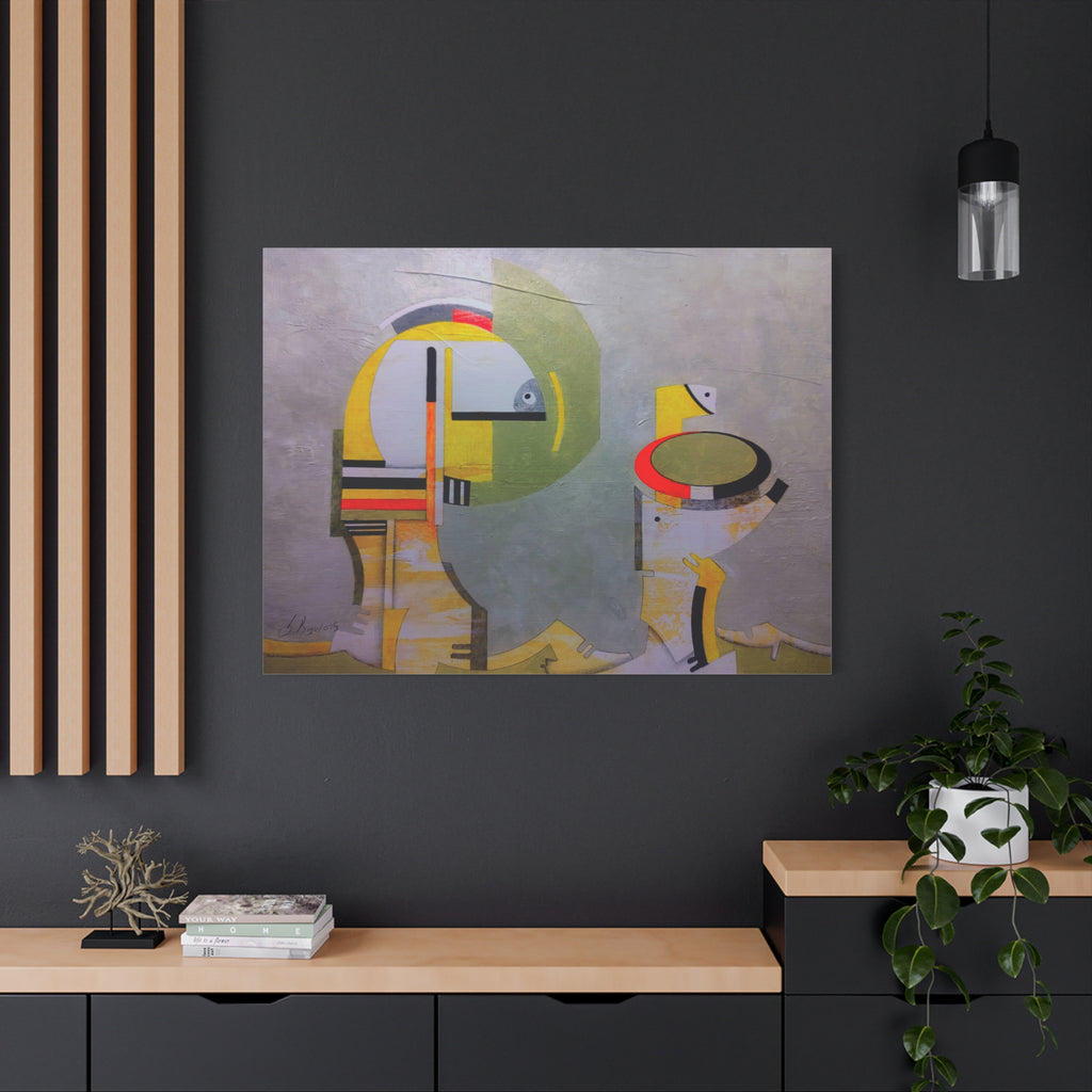 Abstract Geometric Matte Canvas Art Name is "Anatolian Myths"