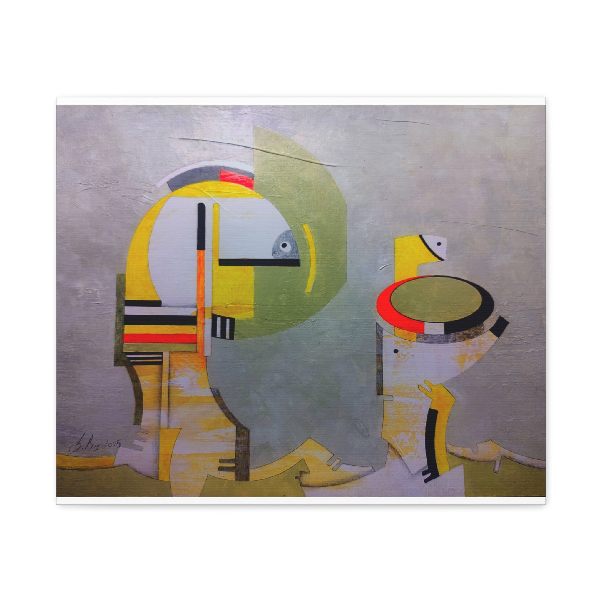 Abstract Geometric Matte Canvas Art Name is "Anatolian Myths"