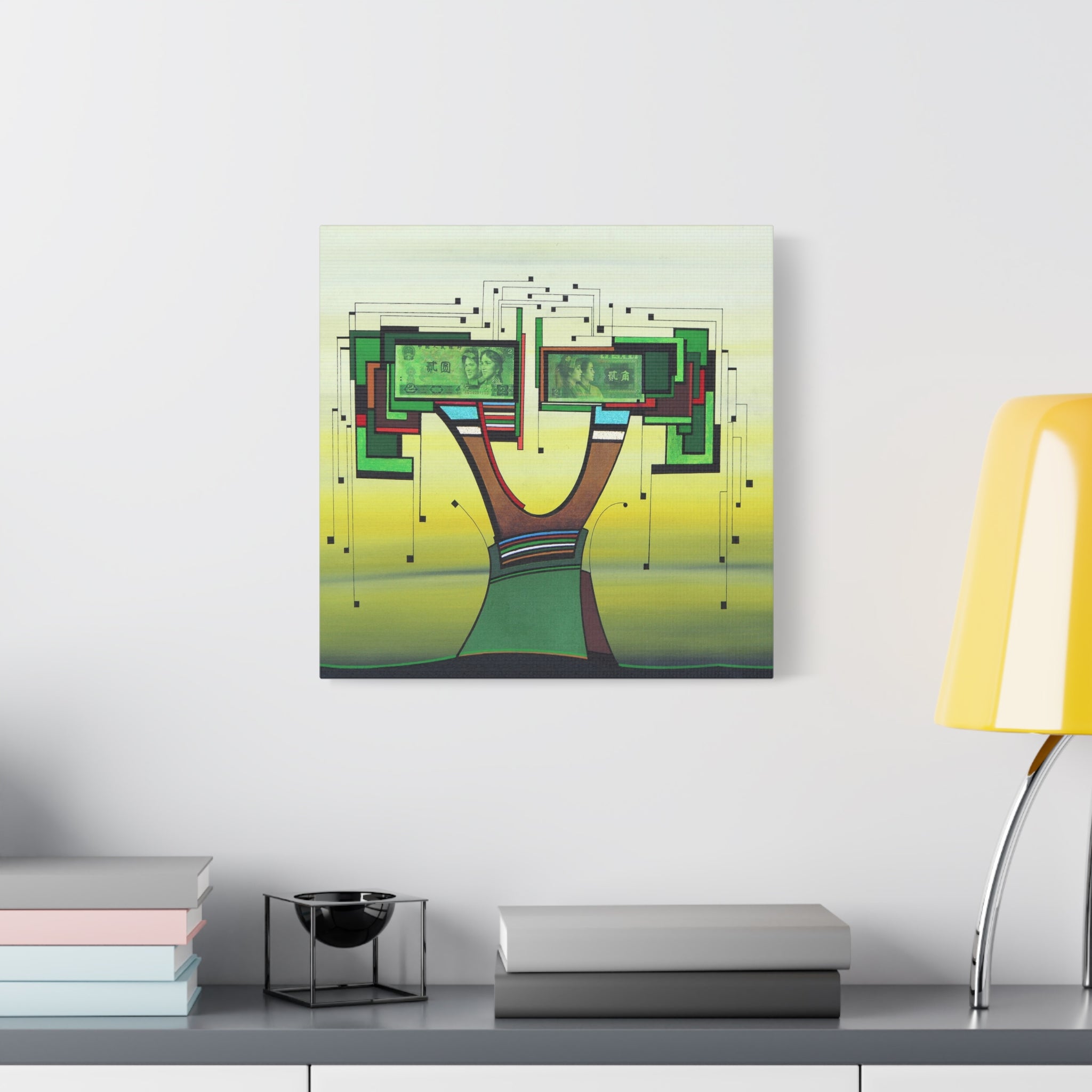 Figurative Geometric Matte Canvas Art Name is "Trees4" ON SALE!