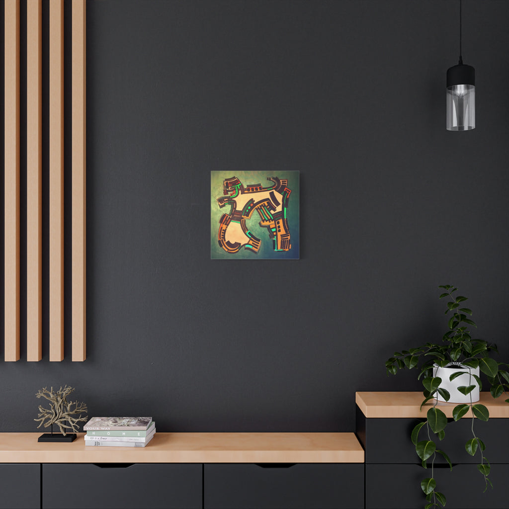 Figurative Geometric Matte Canvas Art Name is "Gen2"