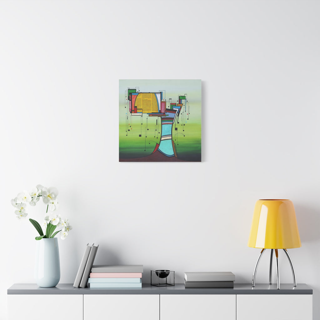 Figurative Geometric Matte Canvas Art Name is "Olive Tree2"