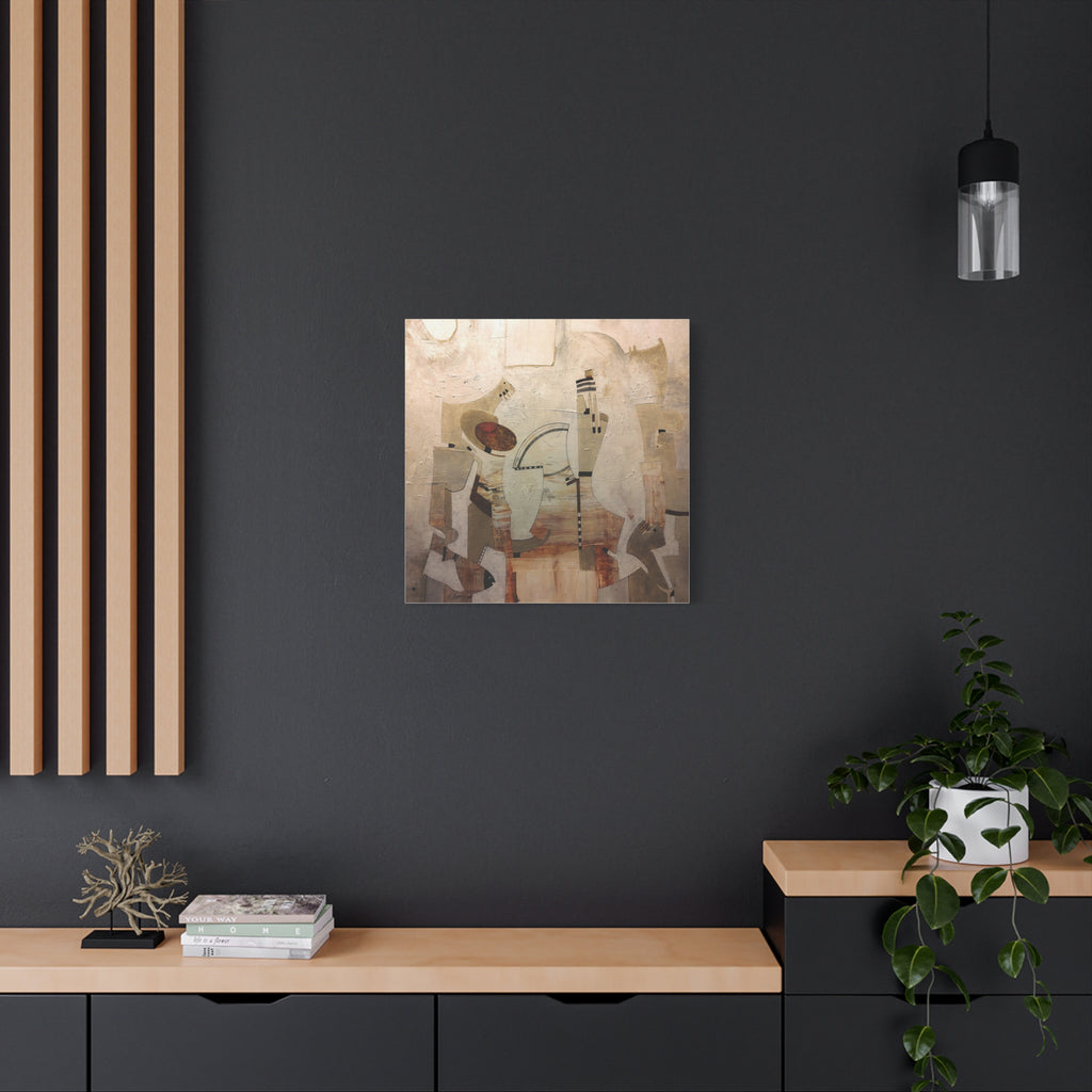Abstract Geometric Matte Canvas Art Name is Anatolian Figure