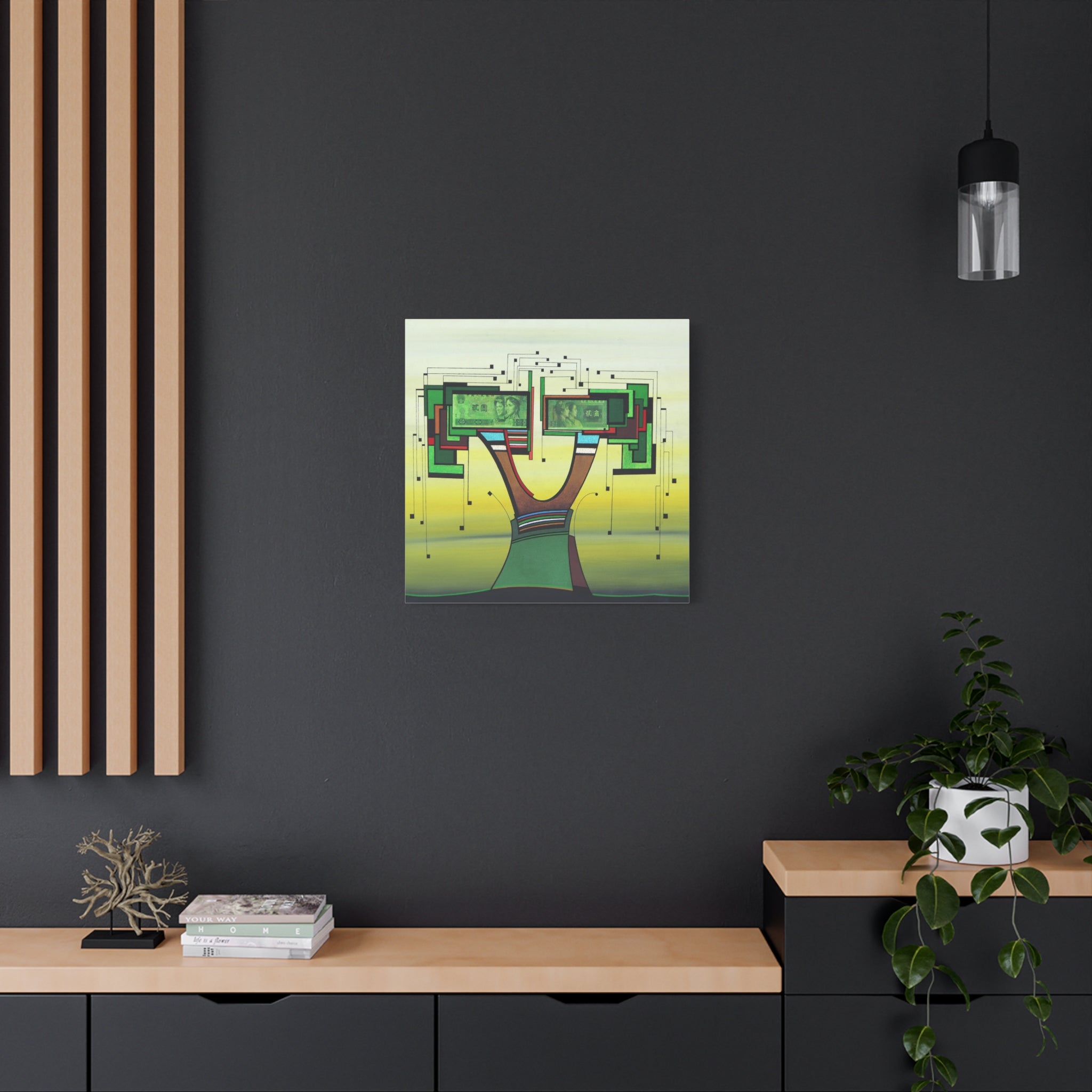 Figurative Geometric Matte Canvas Art Name is "Trees4" ON SALE!