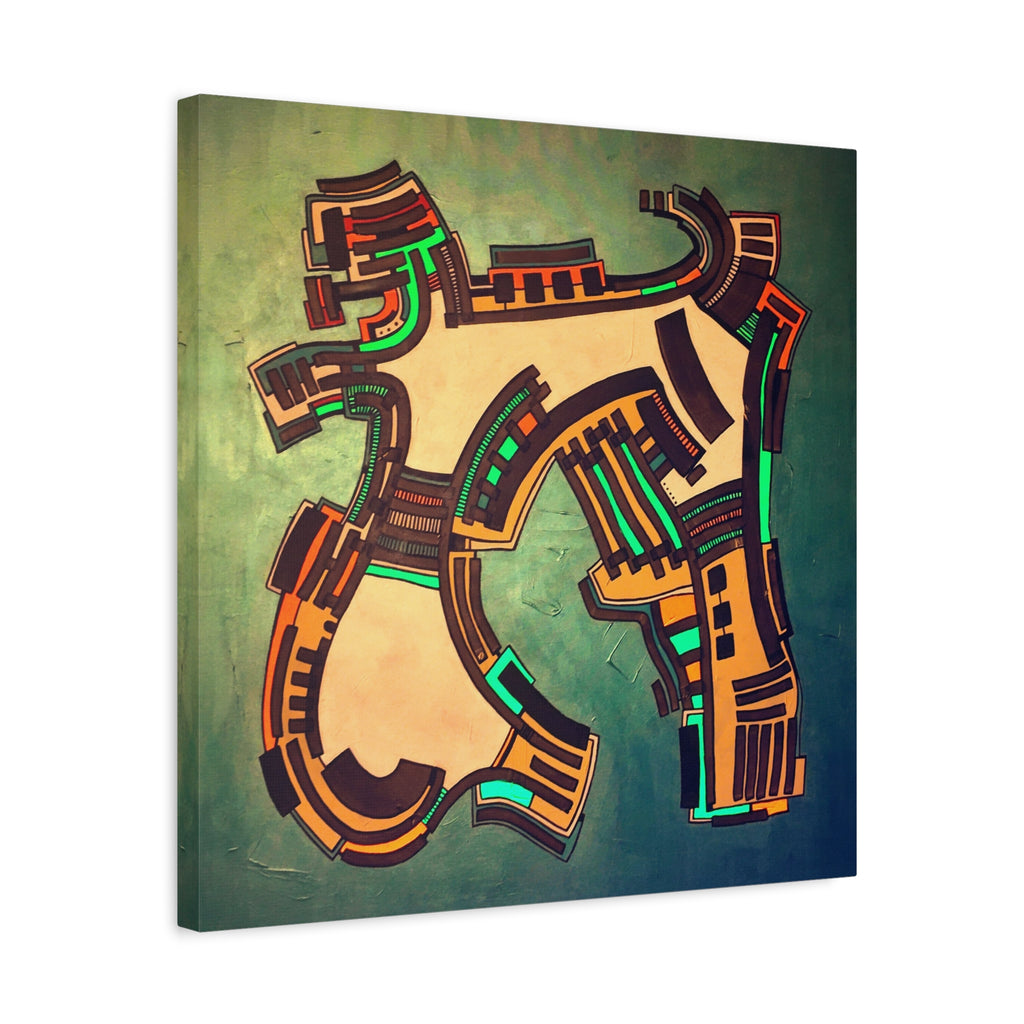 Figurative Geometric Matte Canvas Art Name is "Gen2"