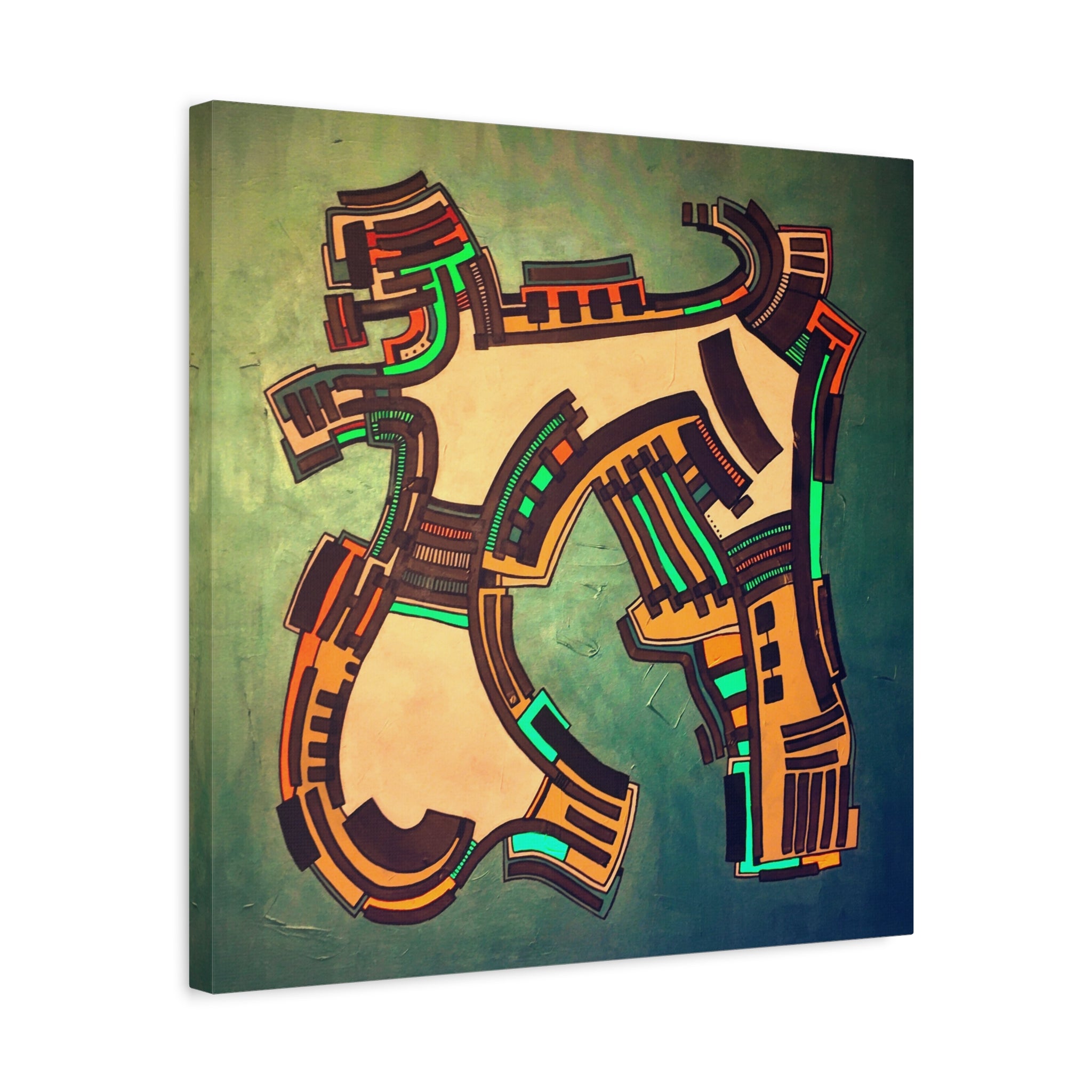 Figurative Geometric Matte Canvas Art Name is "Gen2"