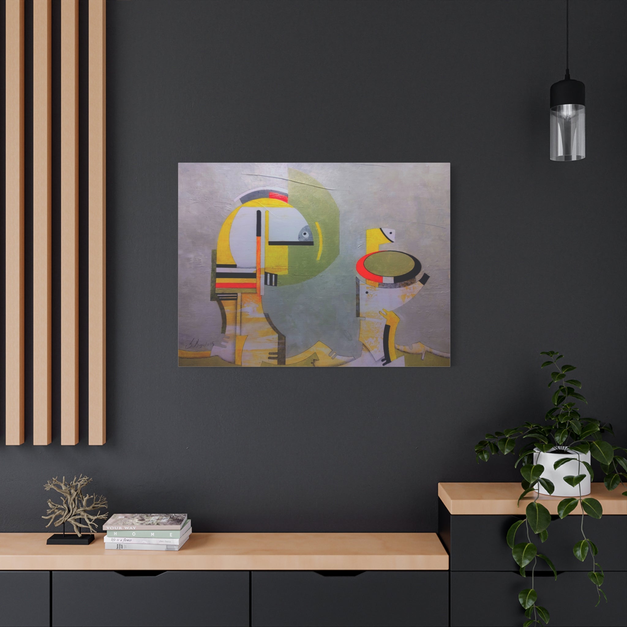 Abstract Geometric Matte Canvas Art Name is "Anatolian Myths"