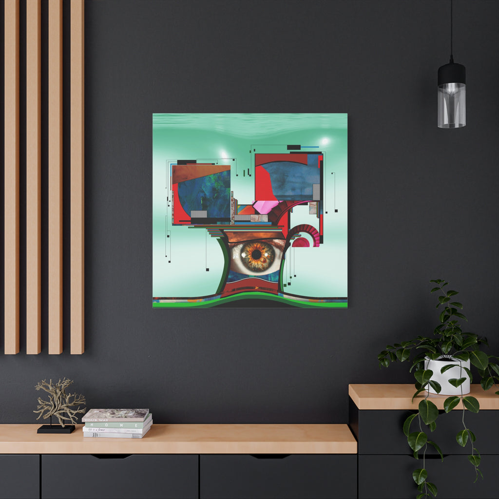 Figurative Geometric Matte Canvas Art Name is "Trees2"