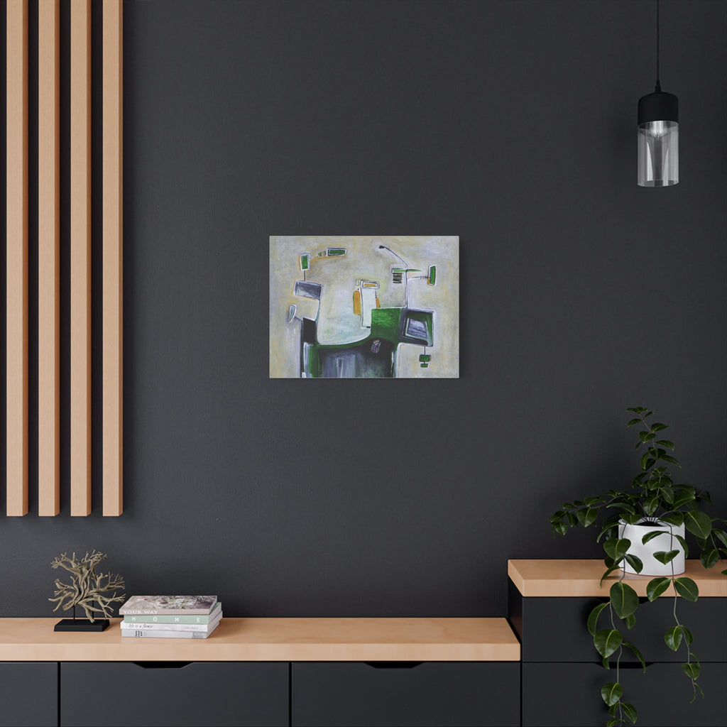 Abstract Geometric Matte Canvas Art Name is "Abstract Tree"