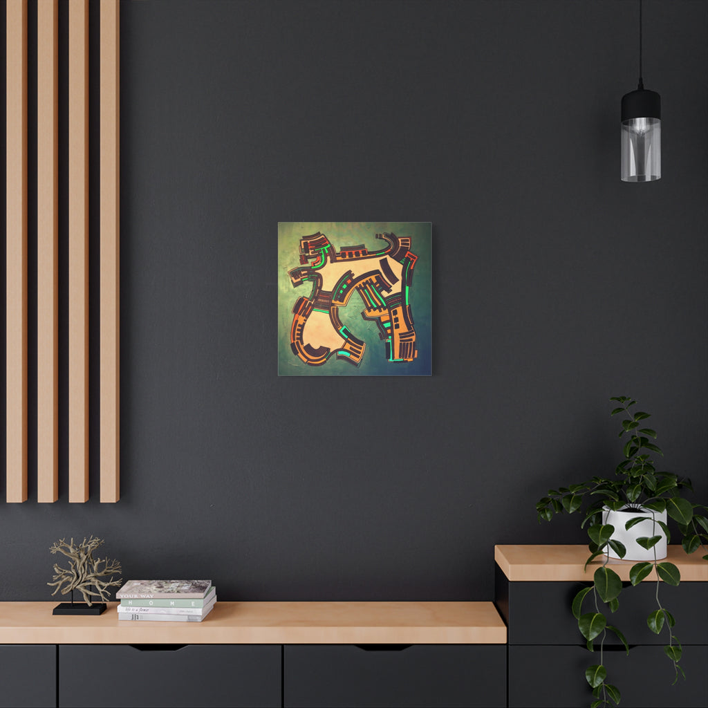 Figurative Geometric Matte Canvas Art Name is "Gen2"
