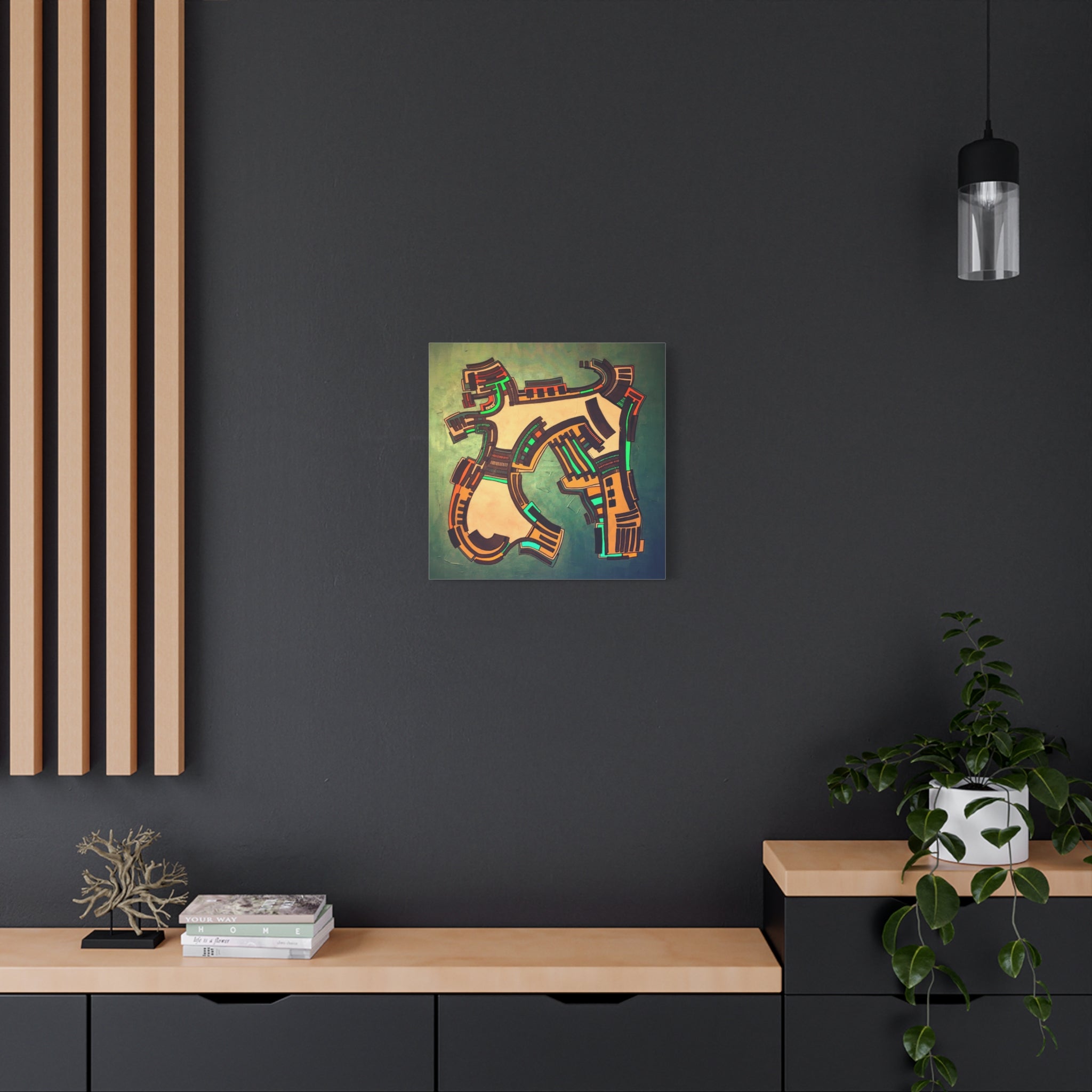 Figurative Geometric Matte Canvas Art Name is "Gen2"