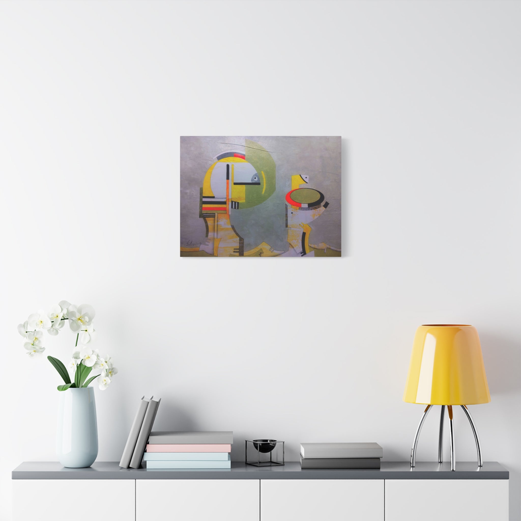 Abstract Geometric Matte Canvas Art Name is "Anatolian Myths"