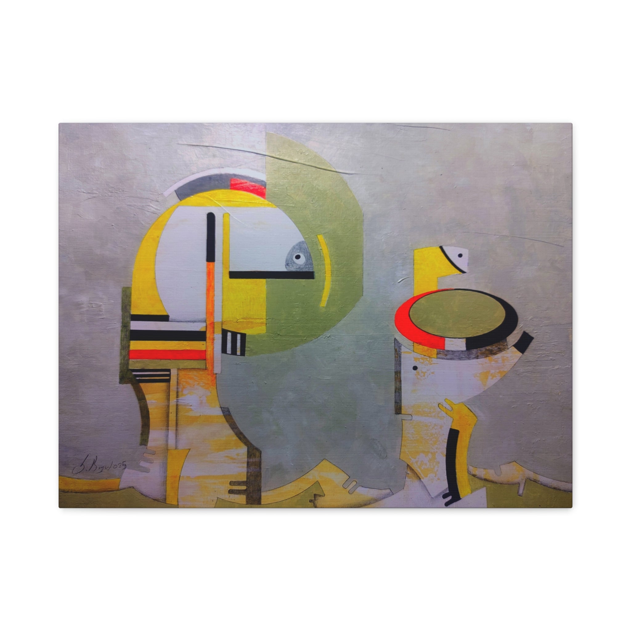 Abstract Geometric Matte Canvas Art Name is "Anatolian Myths"