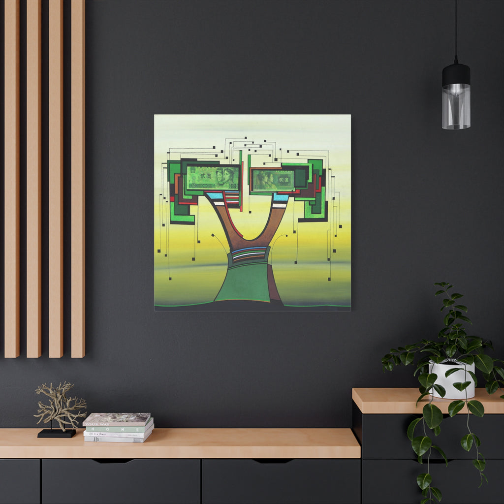 Figurative Geometric Matte Canvas Art Name is "Trees4" ON SALE!