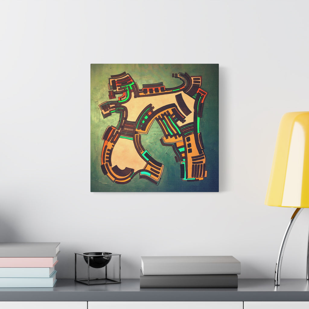 Figurative Geometric Matte Canvas Art Name is "Gen2"