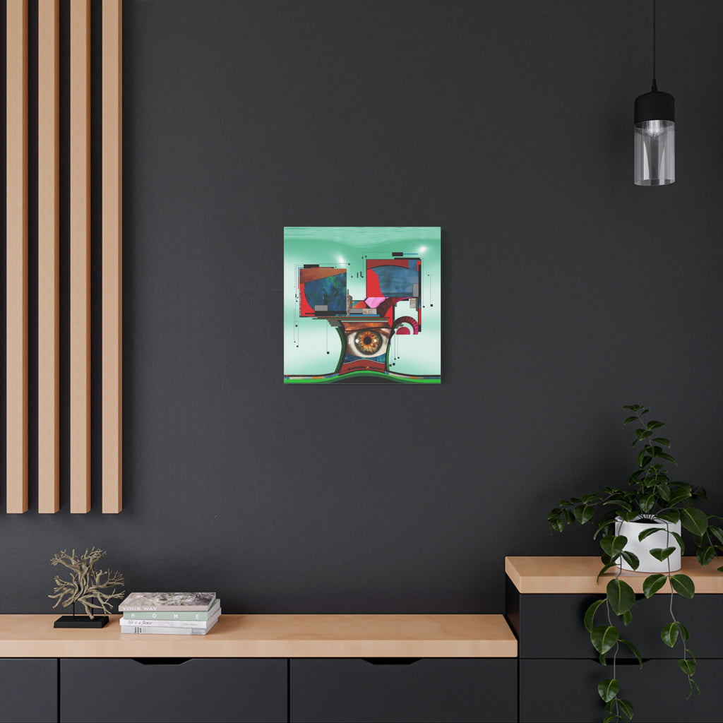 Figurative Geometric Matte Canvas Art Name is "Trees2"