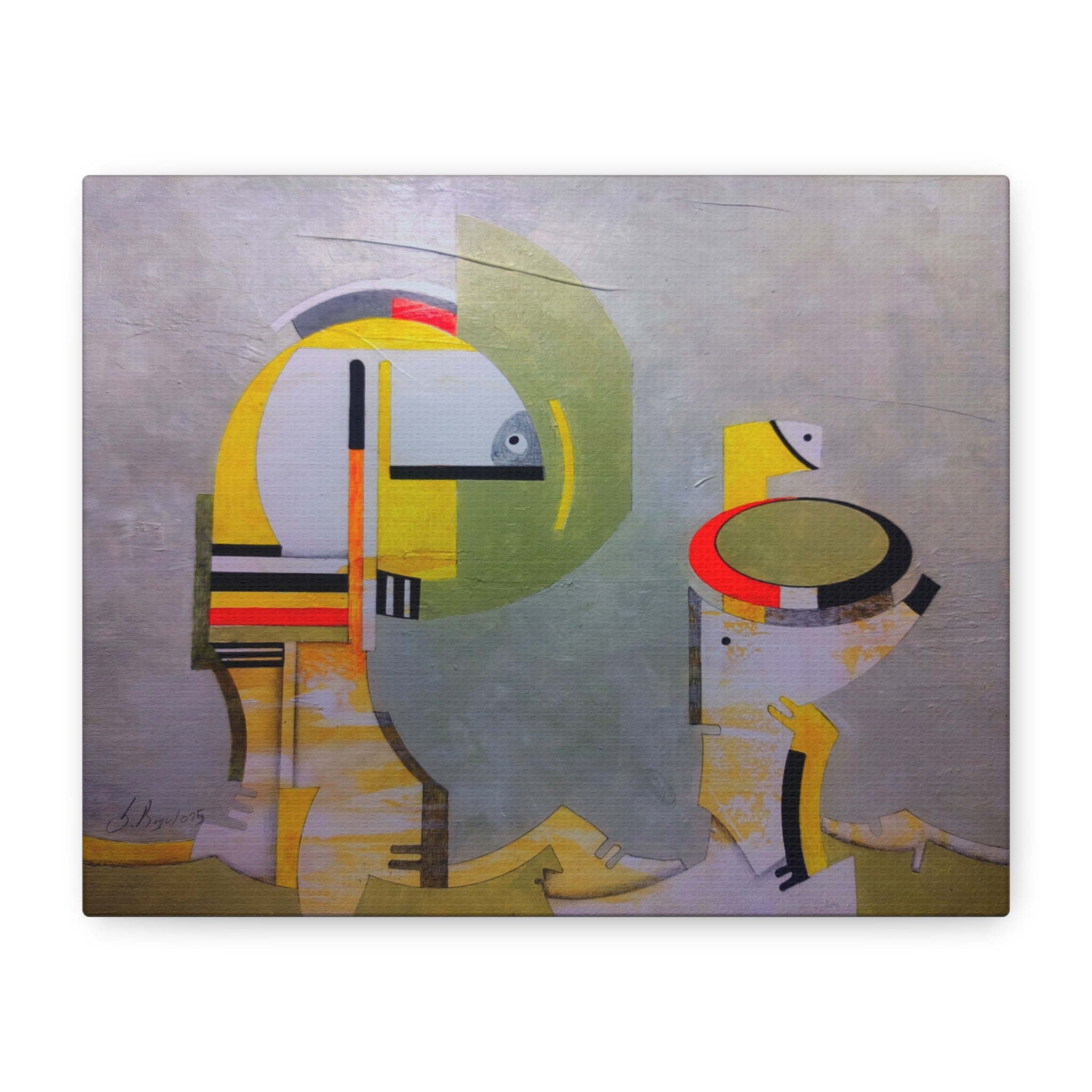 Abstract Geometric Matte Canvas Art Name is "Anatolian Myths"