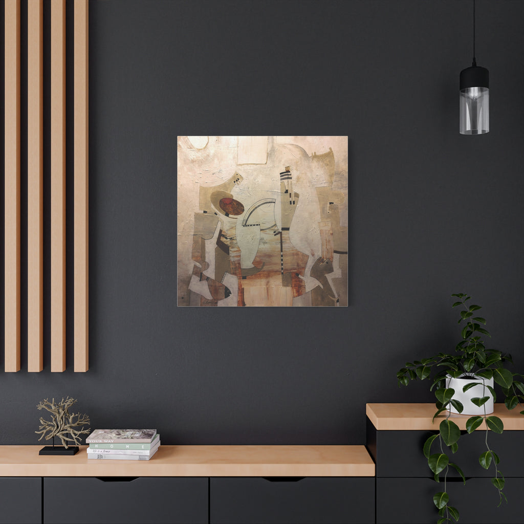 Abstract Geometric Matte Canvas Art Name is Anatolian Figure