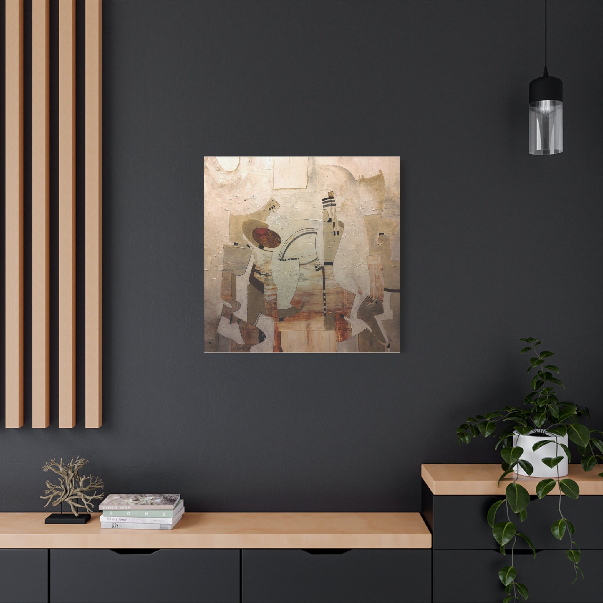 Abstract Geometric Matte Canvas Art Name is Anatolian Figure