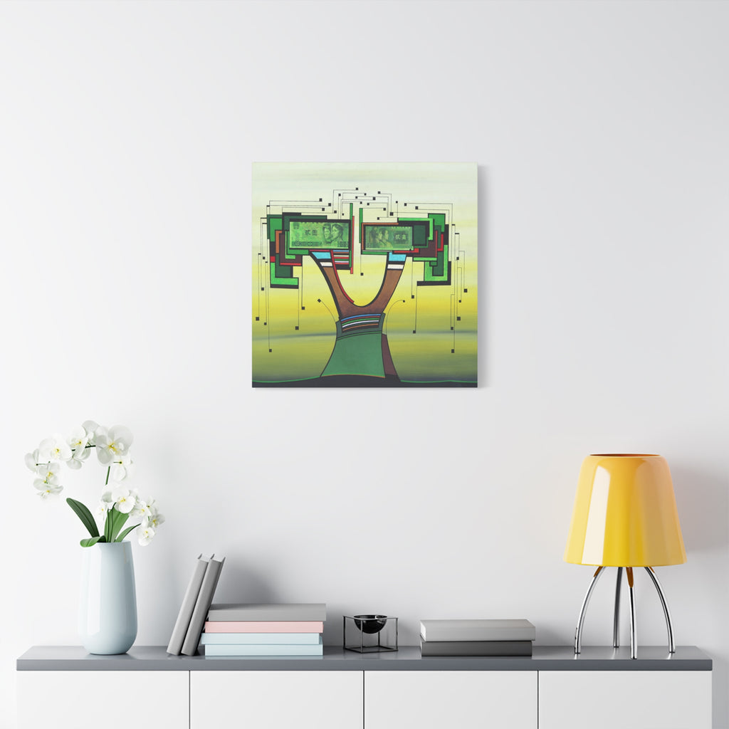 Figurative Geometric Matte Canvas Art Name is "Trees4" ON SALE!