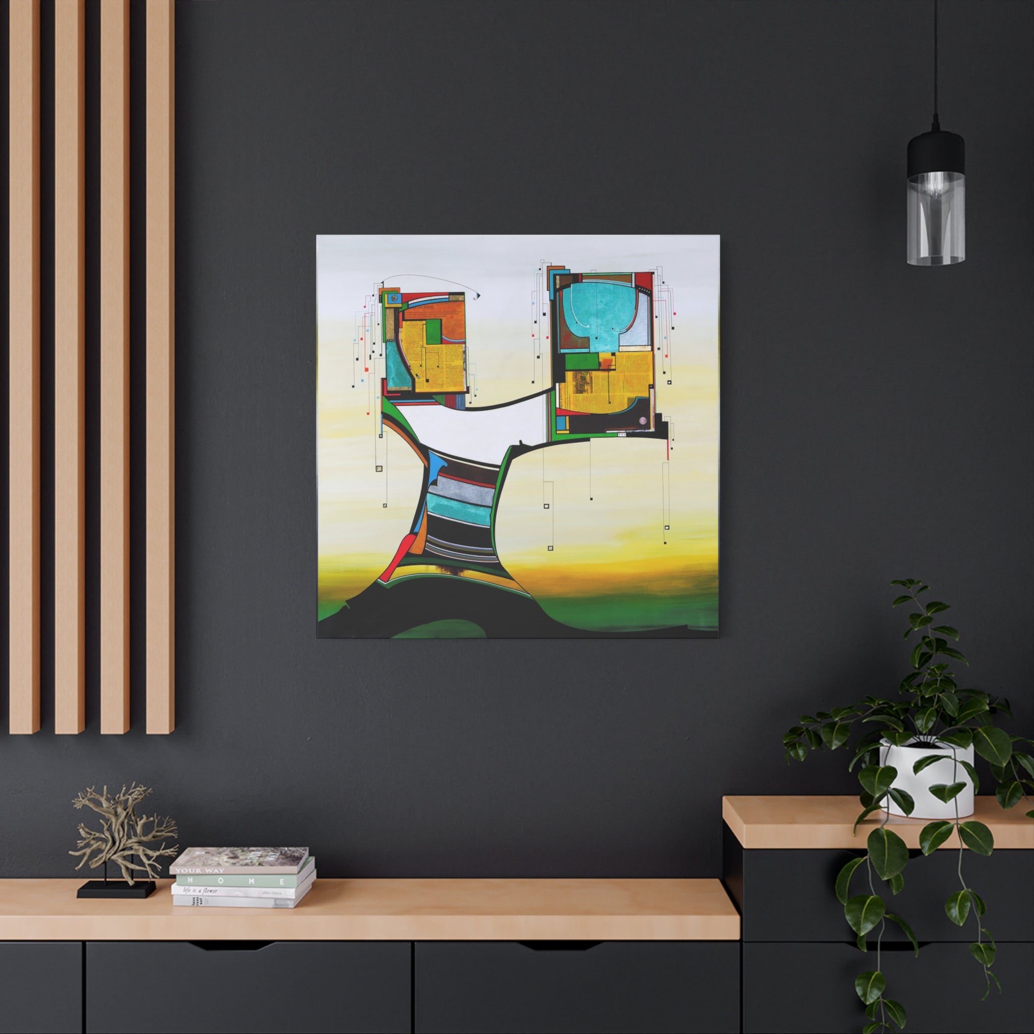 Abstract Geometric Matte Canvas Art Name is Tree of Life