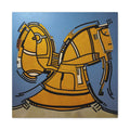 Figurative Geometric Matte Canvas Art Name is "Hitit"