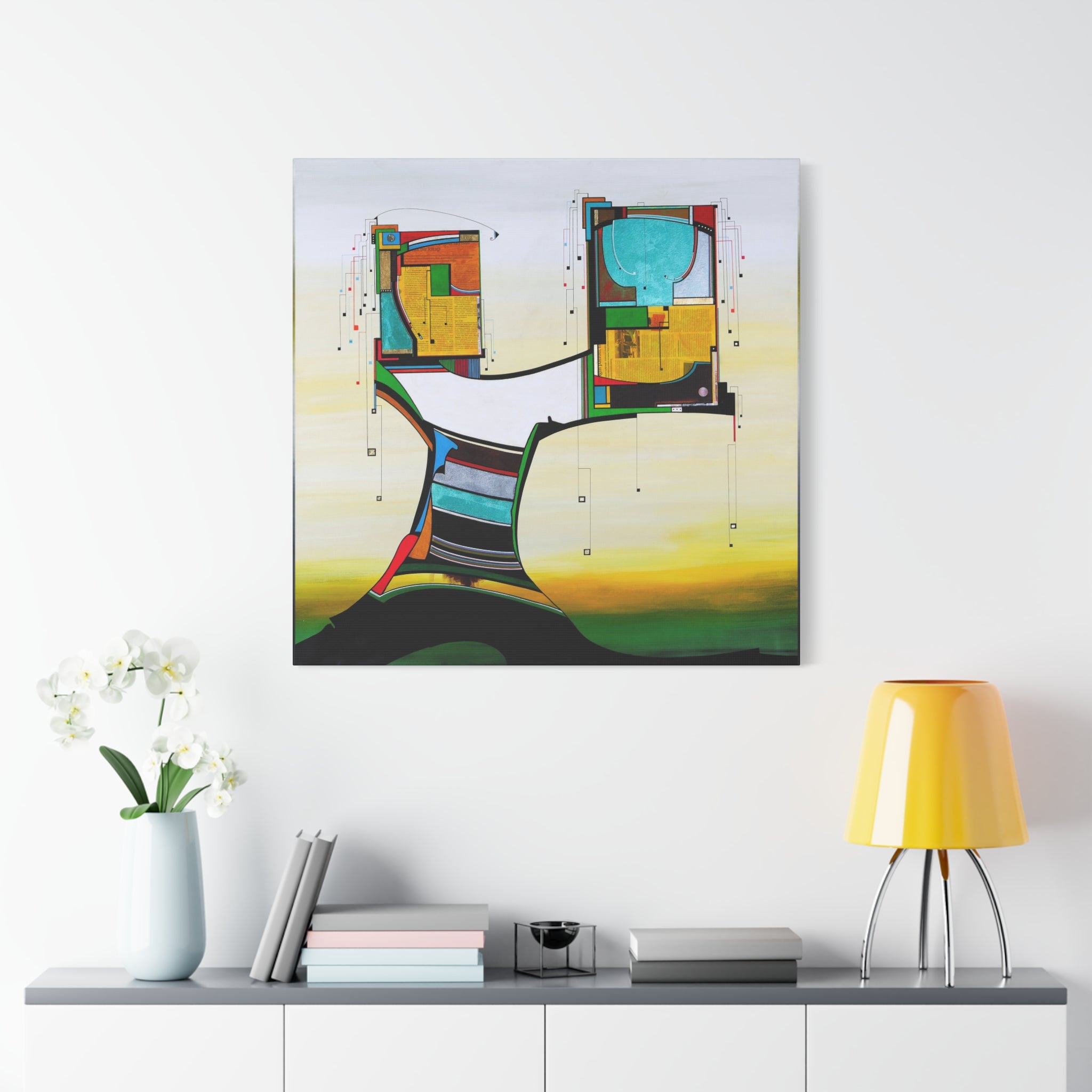 Abstract Geometric Matte Canvas Art Name is Tree of Life